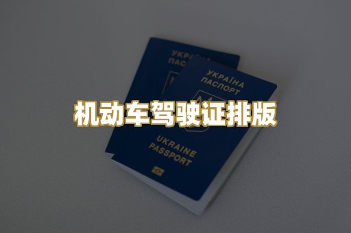 机动车驾驶证排版